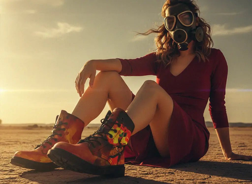 Vega Leather Combat Boots - Sky Titan Media