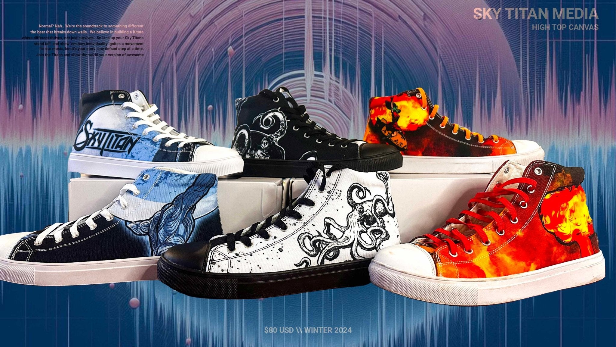 Canvas Sneakers - Sky Titan Media