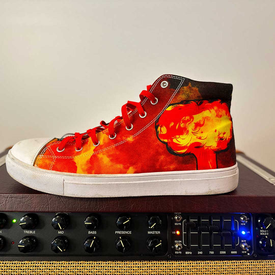 "Bomber Girl" Men's High Top Canvas Sneakers