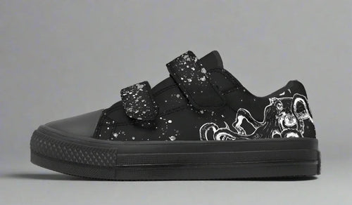 Kids Lowtops Octopus Black Out Edition - Sky Titan Media - Kidslowtops - Kid's Low Tops