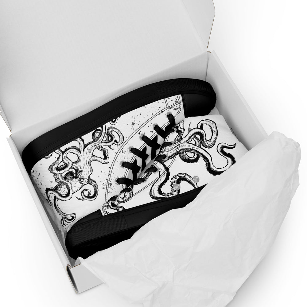 White Out Edition "The Octopus" Men's High top Canvas Sneakers