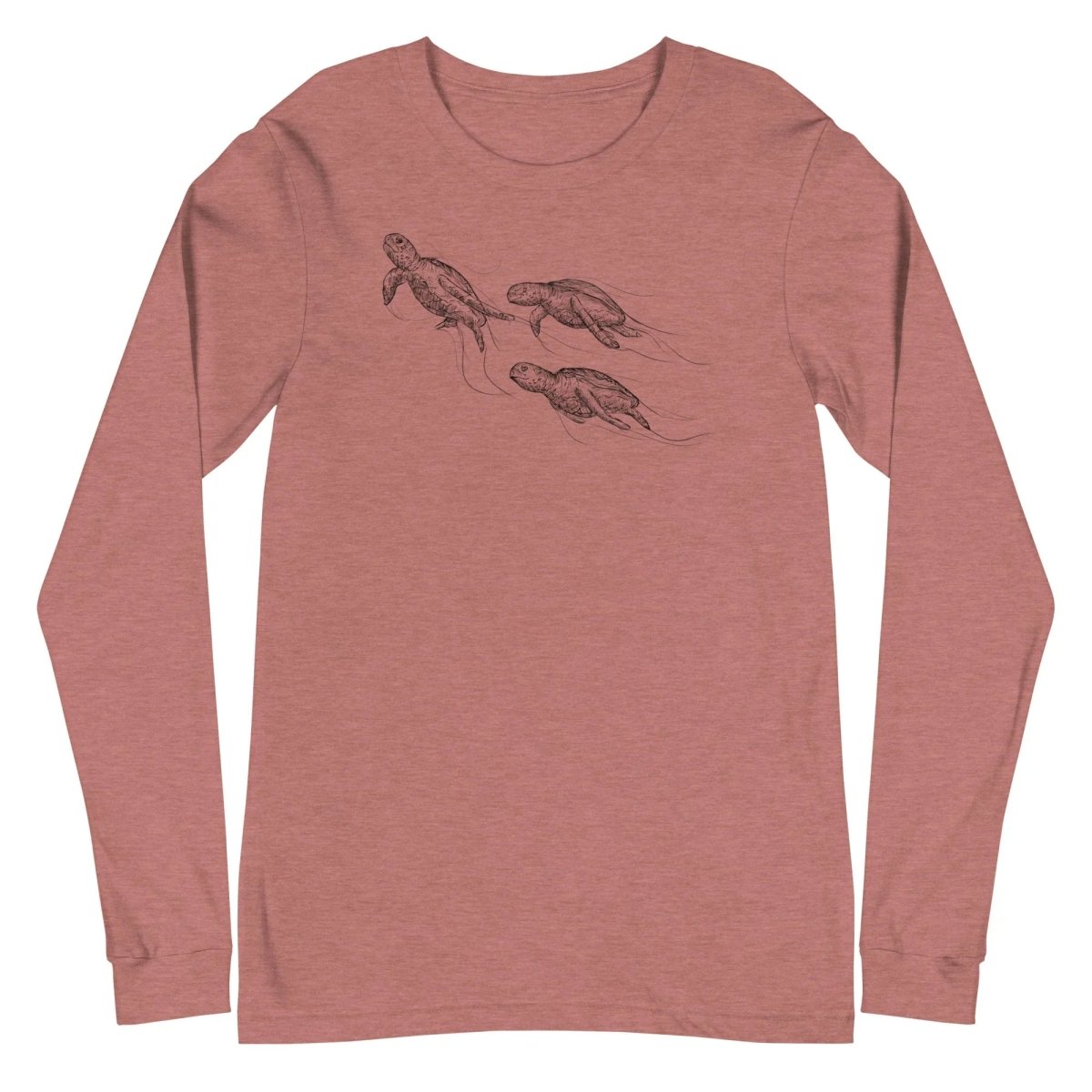 The Sea Turtles (Dark) - Long Sleeve Tee - Sky Titan Media - Shirts & Tops - Heather Mauve