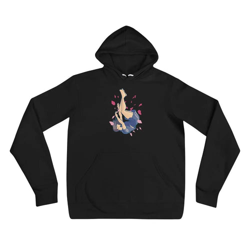 Forever Falling Pullover Hoodie | Artist - Designed Graphic Hoodie - Sky Titan Media - Shirts & Tops - Black