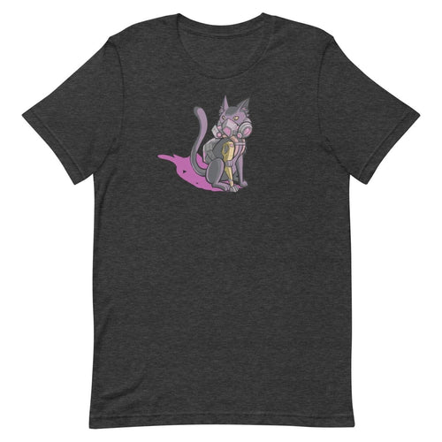 Cybercat - Short Sleeve Tee - Sky Titan Media - Shirts & Tops - Dark Grey Heather