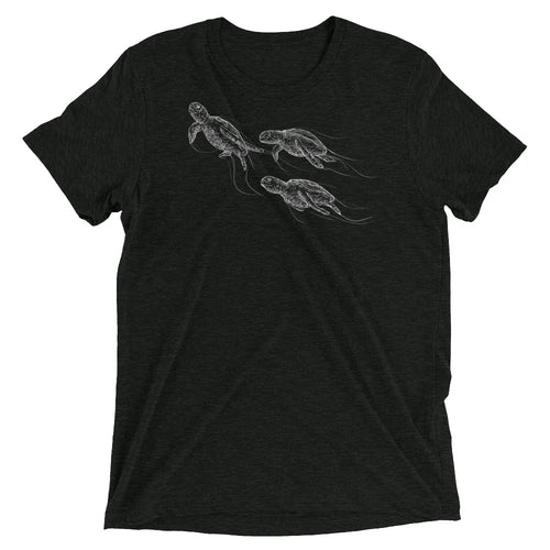 The Sea Turtles (Light) - Performance Tri - Blend Tee - Sky Titan Media - Shirts & Tops - Charcoal - Black Triblend