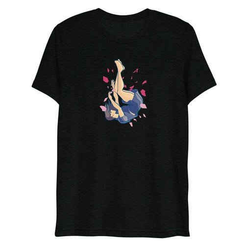 Forever Falling Tri - Blend Tee - Sky Titan Media - Shirts & Tops - Solid Black Triblend