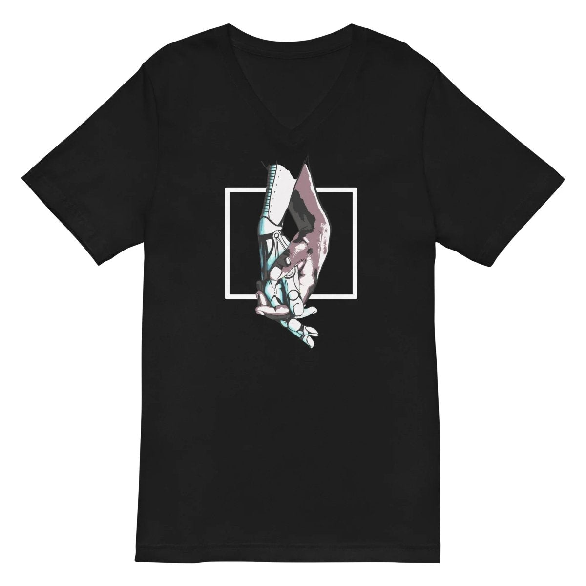 Holding The Future - V - Neck Tee - Sky Titan Media - Shirts & Tops - XS