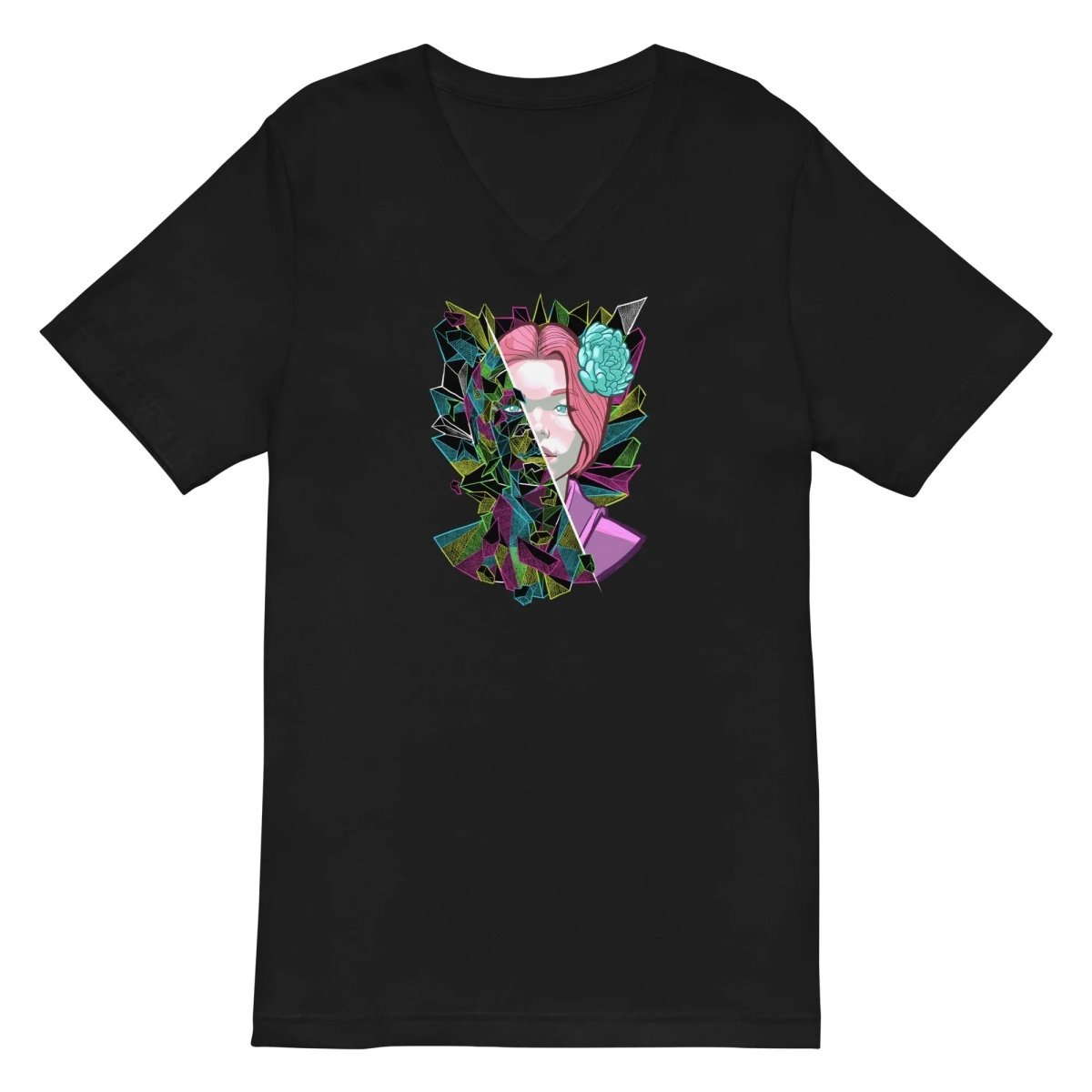 Fractured (Special SIMS Edition) - V - Neck T-Shirt - Sky Titan Media - Shirts & Tops - S