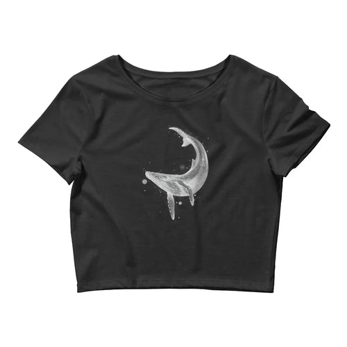 The Whale (Light) - Women's Crop Tee - Sky Titan Media - Shirts & Tops - XS/SM