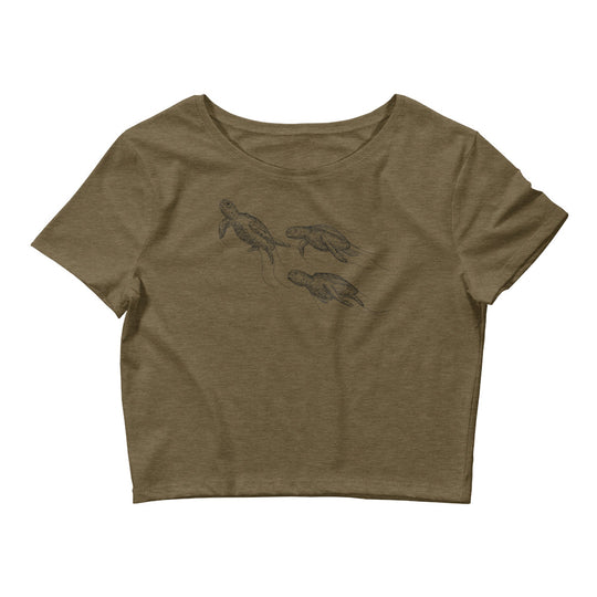 The Sea Turtles (Dark) - Women's Crop Tee