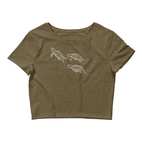 The Sea Turtles (Light) - Women's Crop Tee